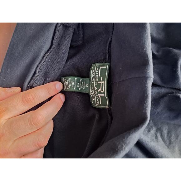 Lauren Ralph Lauren Active Sweatpants Womens Med Black Zip Pockets Drawstring - Picture 4 of 4